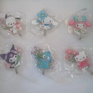 Sanrio Characters Acrylic Wall Hook w/3M tape - You Choose
